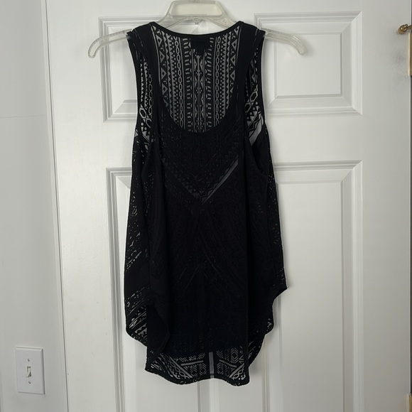 Mossimo black burnout racer back sheet tank top size M ASO Lydia Martin - Picture 4 of 5